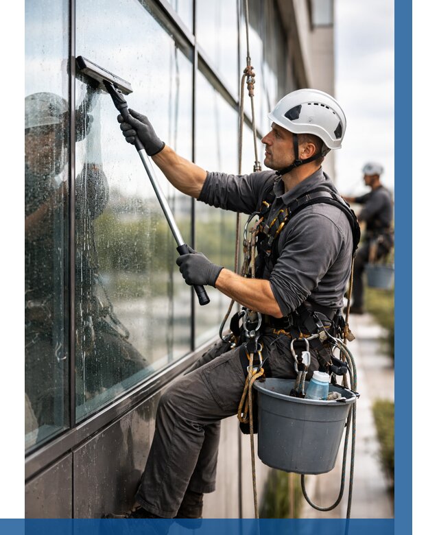 Мойка стеклянных фасадов в Калуге от 202 р. | ВЫСОТНИК-Клг