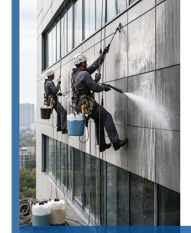 Профессиональная мойка вентилируемых фасадов в Калуге