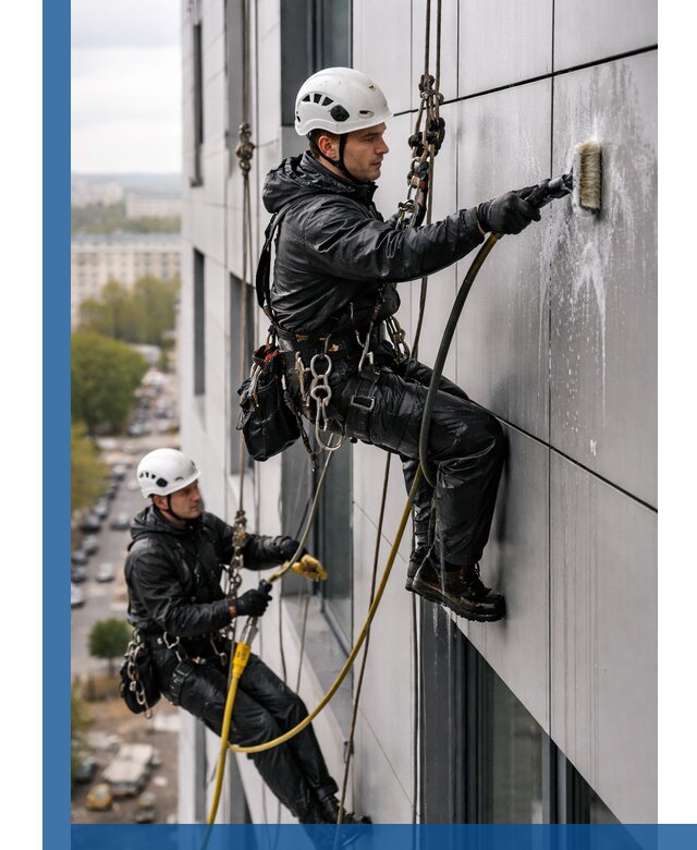 Профессиональная мойка фасада из композита в Калуге