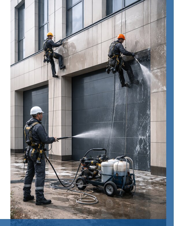 Послестроительная мойка фасада в Калуге от 303 р. | ВЫСОТНИК-Клг