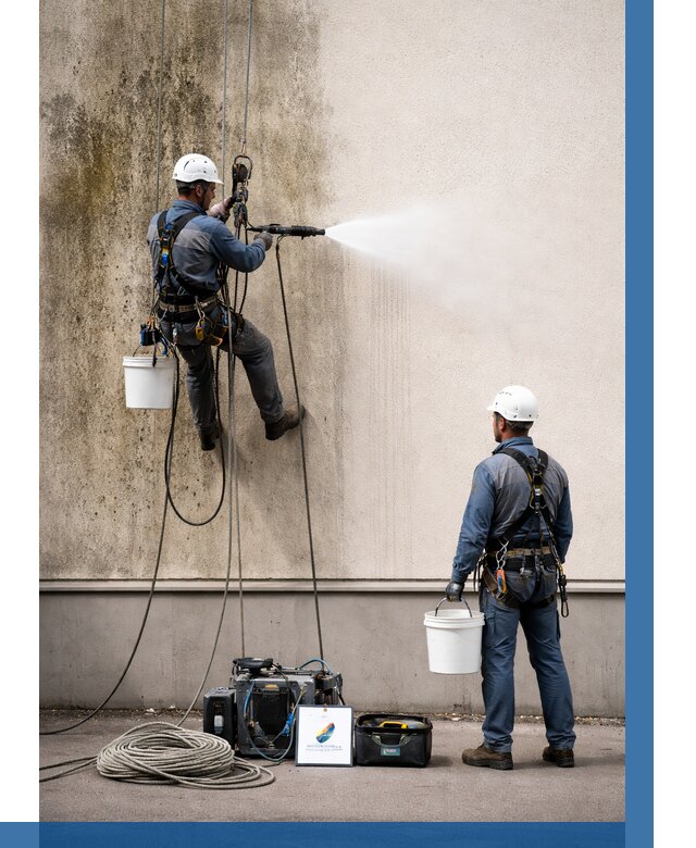 Очистка фасада от плесени в Калуге от 303 р. | ВЫСОТНИК-Клг