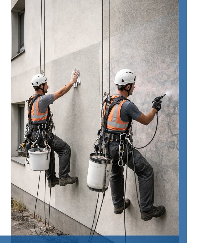 Антиграффити покрытие фасада в Калуге от 607 р. | ВЫСОТНИК-Клг