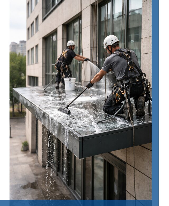 Мойка козырьков и навесов в Калуге от 3540 р. | ВЫСОТНИК-Клг