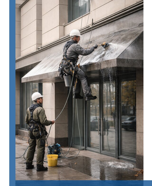 Профессиональная мойка козырьков и навесов в Калуге