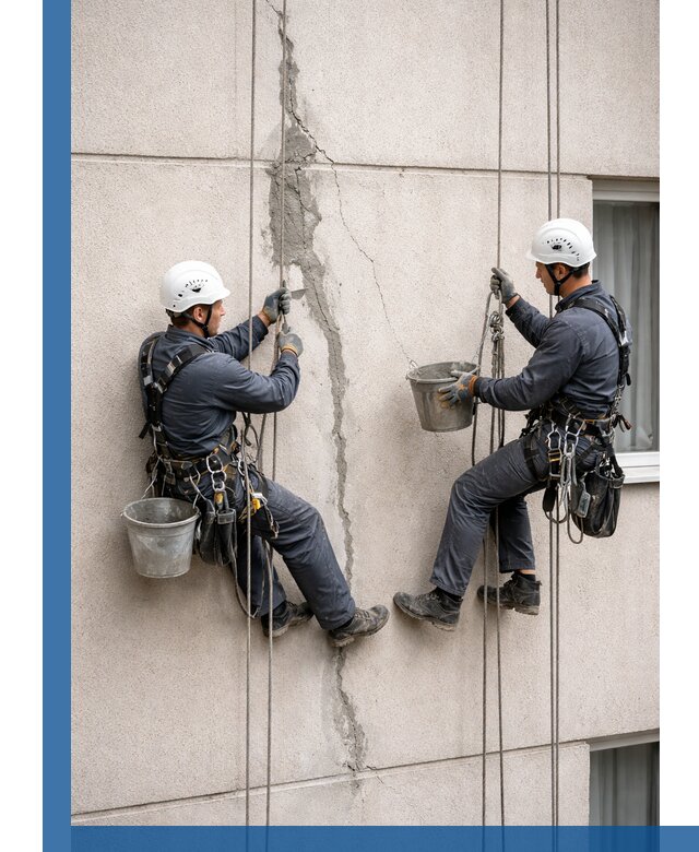 Заделка трещин на фасаде в Калуге с гарантийным ремонтом