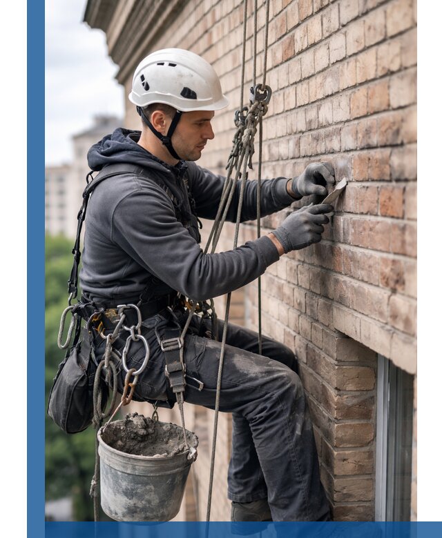 Качественный ремонт кирпичной кладки фасада в Калуге с гарантией