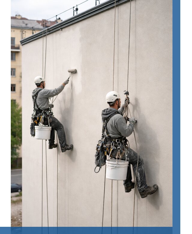 Покраска оштукатуренного фасада в Калуге от 324 р. | ВЫСОТНИК-Клг