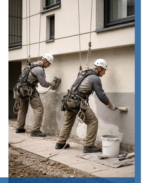 Окраска цоколя здания в Калуге от 455 р. под ключ | ВЫСОТНИК-Клг