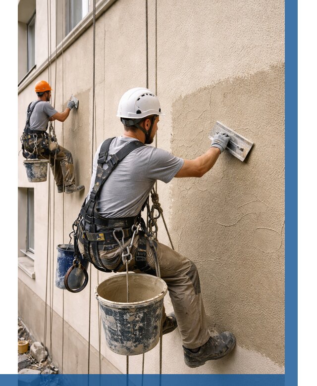 Декоративная штукатурка фасада в Калуге от 1214 р. | ВЫСОТНИК-Клг