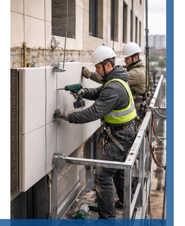 Монтаж фасадных термопанелей в Калуге от 1517 р. | ВЫСОТНИК-Клг