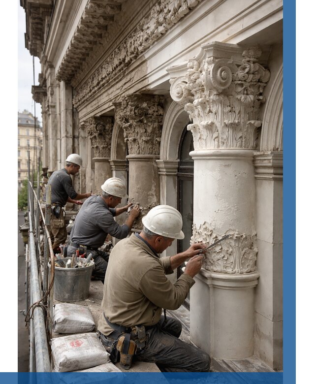 Реставрация фасадной лепнины в Калуге от 2529 р. | ВЫСОТНИК-Клг