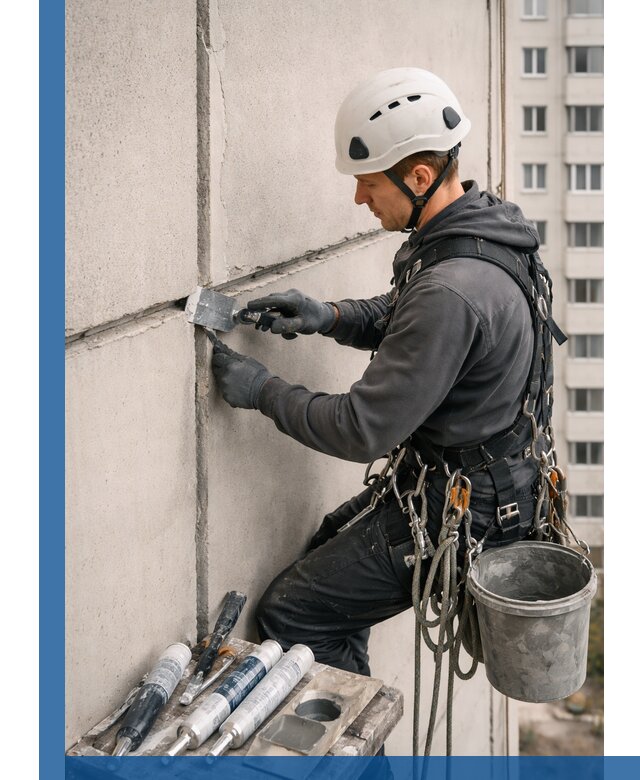 Ремонт межпанельных швов в Калуге герметизация и восстановление