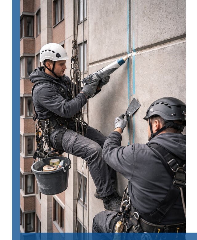 Вторичная герметизация швов фасада и кровли в Калуге