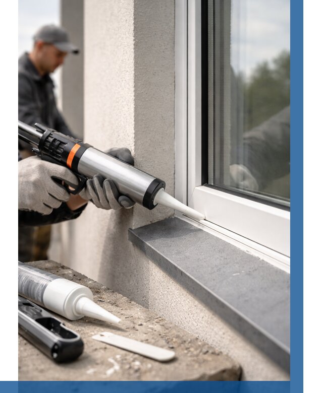 Герметизация монтажных швов окон в Калуге от 657 р. | ВЫСОТНИК-Клг