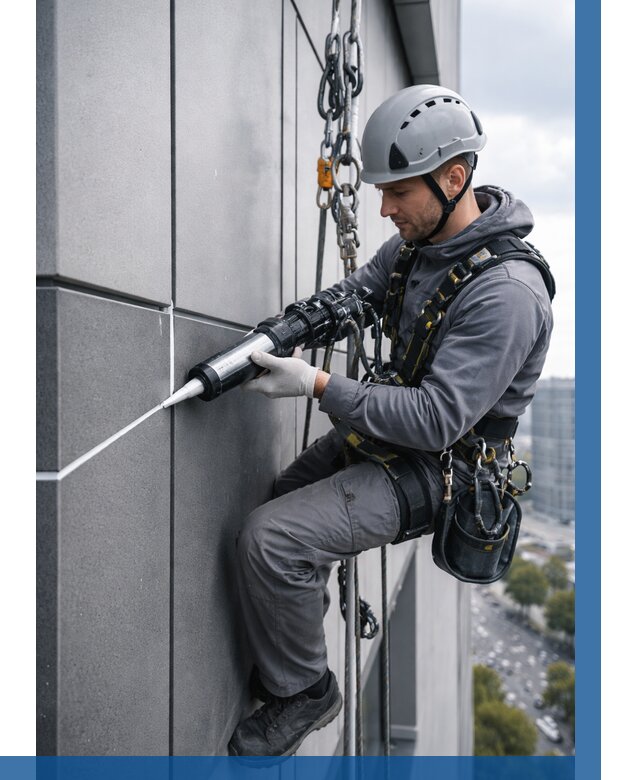 Герметизация стыков фасадных панелей в Калуге от 6574 р.| ВЫСОТНИК-Клг