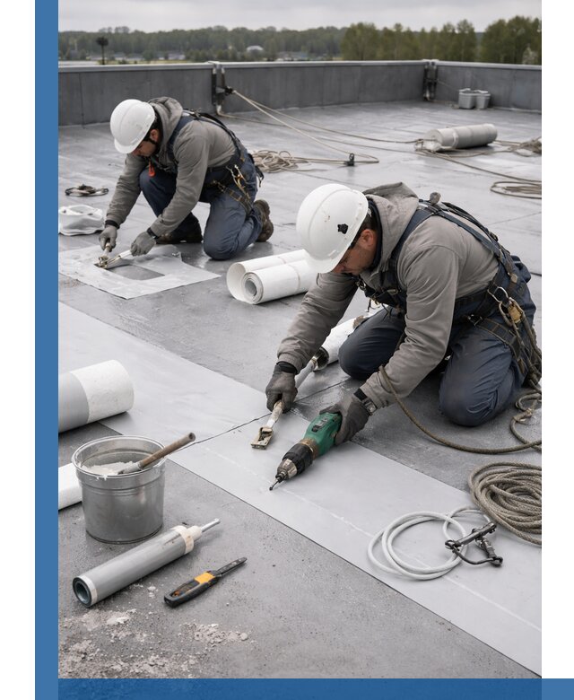 Ремонт мембранной кровли в Калуге качественно и с гарантией