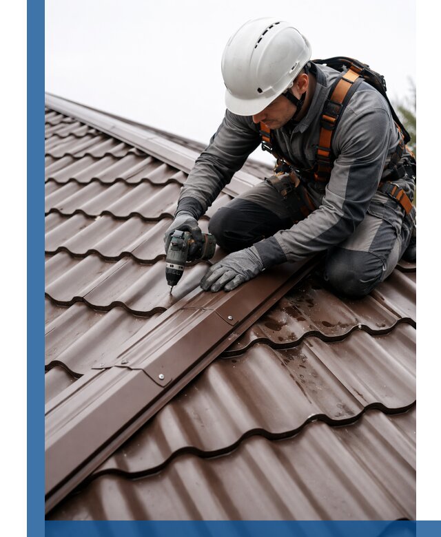 Ремонт металлочерепицы на крыше в Калуге профессионально