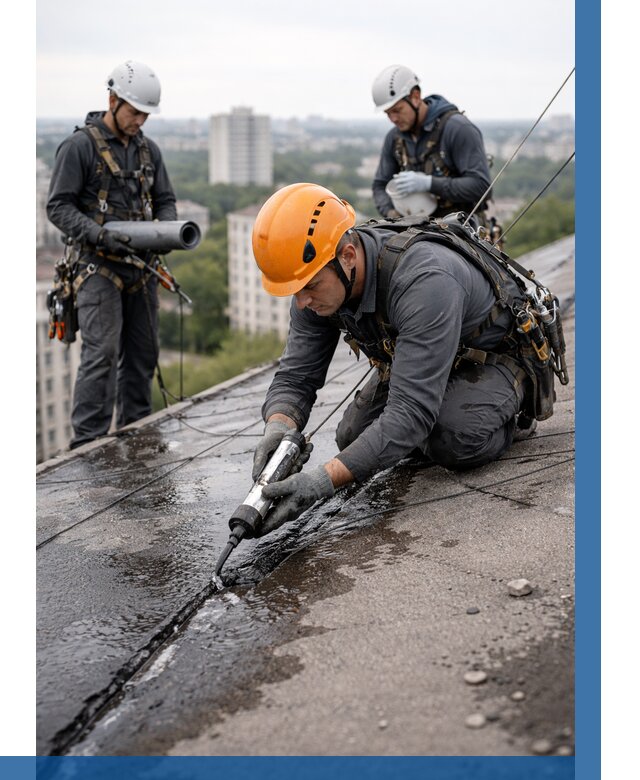 Устранение протечек кровли в Калуге от 12137 р. | ВЫСОТНИК-Клг