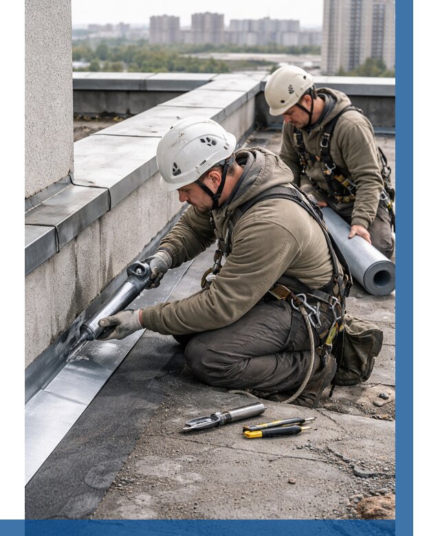 Ремонт кровельных примыканий в Калуге от 1214 р. | ВЫСОТНИК-Клг