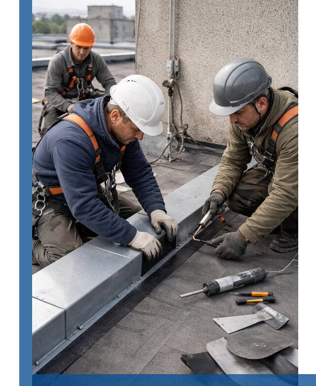 Ремонт кровельных примыканий в Калуге профессионально