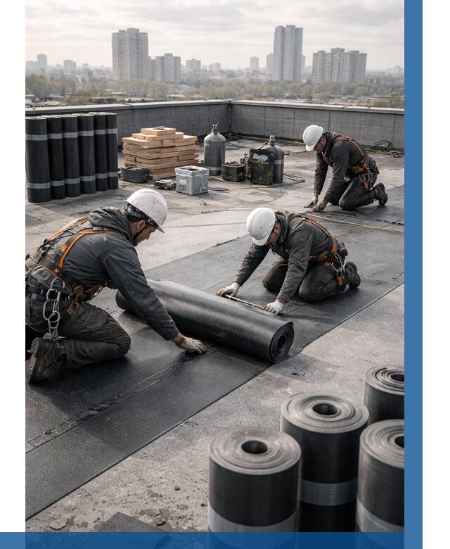 Монтаж мягкой кровли под ключ в Калуге от 455 р. | ВЫСОТНИК-Клг