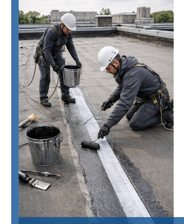 Гидроизоляция кровли мастикой в Калуге надежная защита