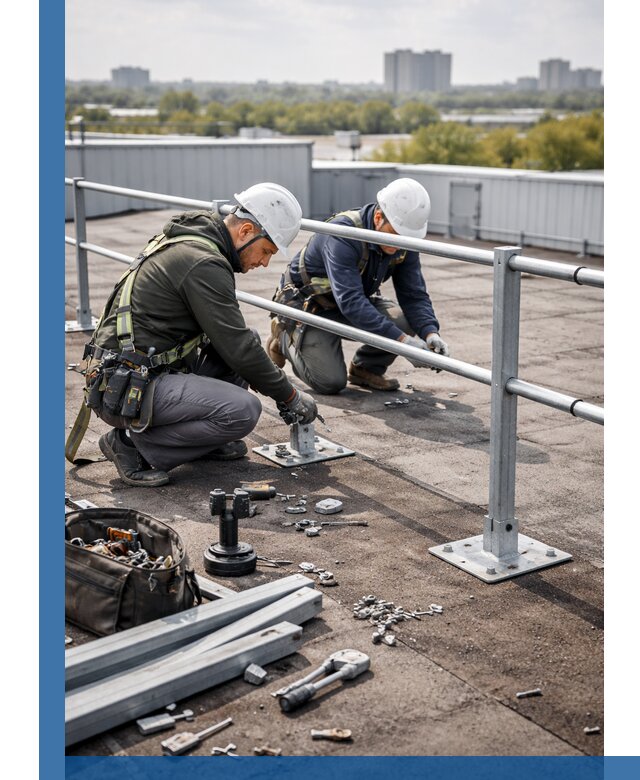 Монтаж кровельного ограждения в Калуге под ключ с гарантией