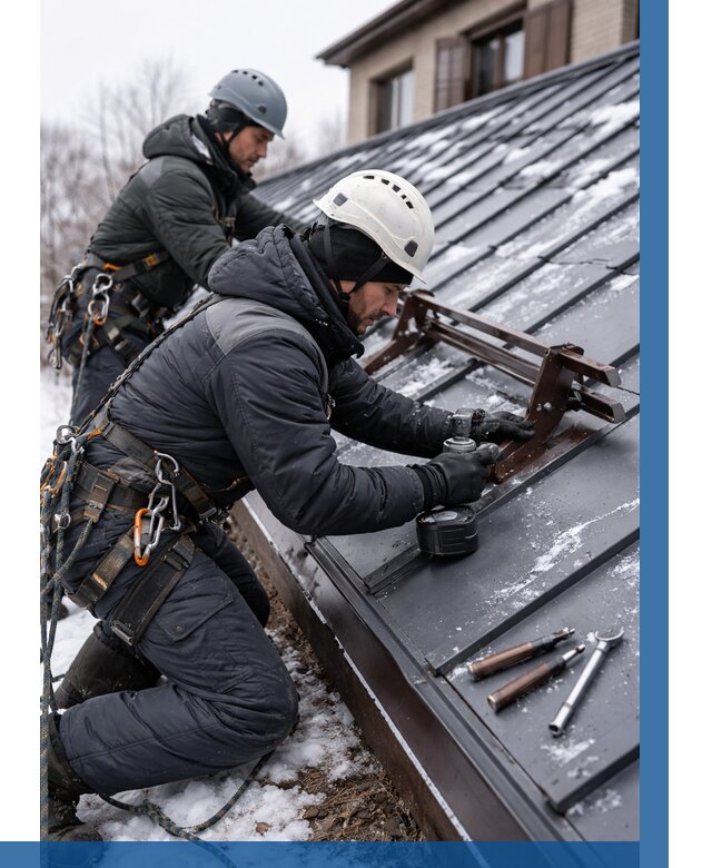 Монтаж снегозадержателей в Калуге от 455 р. | ВЫСОТНИК-Клг