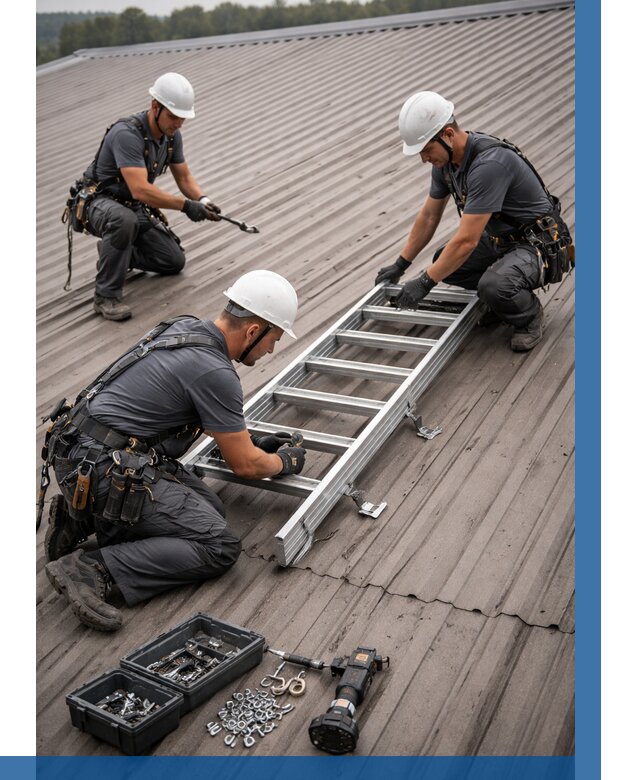 Монтаж кровельной лестницы в Калуге от 4551 р. | ВЫСОТНИК-Клг