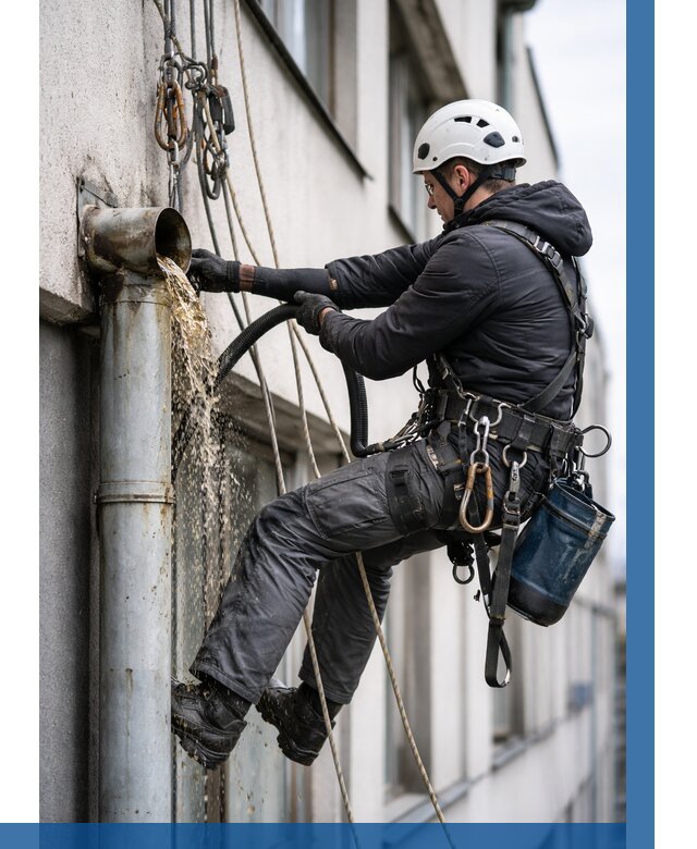 Прочистка водосточных труб в Калуге от 3540 р. | ВЫСОТНИК-Клг