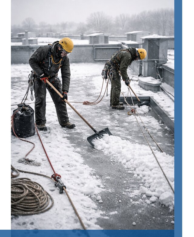 Очистка крыши от снега в Калуге от 7586 р. | ВЫСОТНИК-Клг