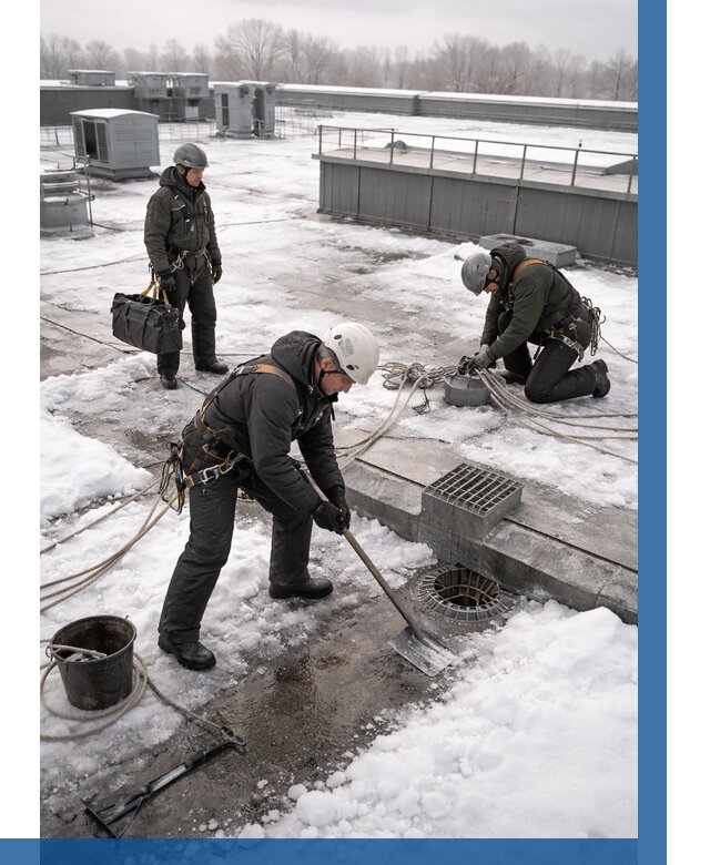 Абонентское обслуживание кровли зимой в Калуге от 8091 р. | ВЫСОТНИК-Клг