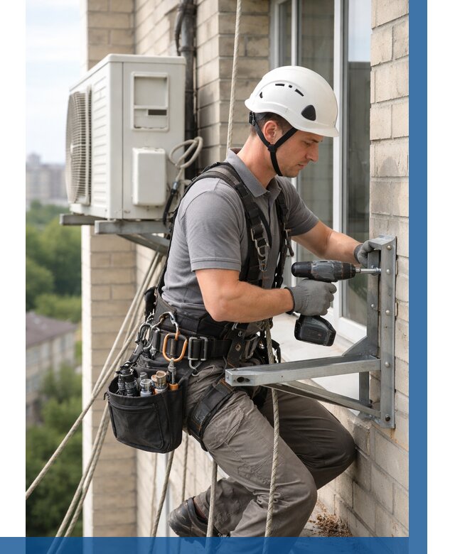 Установка кронштейнов кондиционера в Калуге от 3540 р. | ВЫСОТНИК-Клг