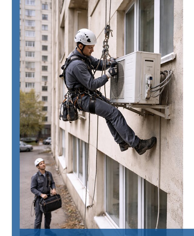 Демонтаж внешнего блока кондиционера в Калуге профессионально