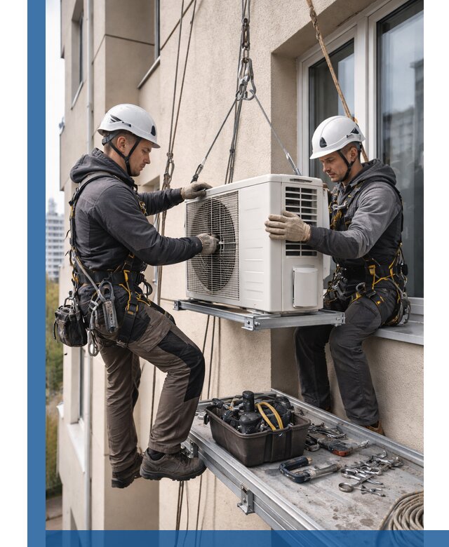 Перенос внешнего блока кондиционера в Калуге с монтажом и крепежом