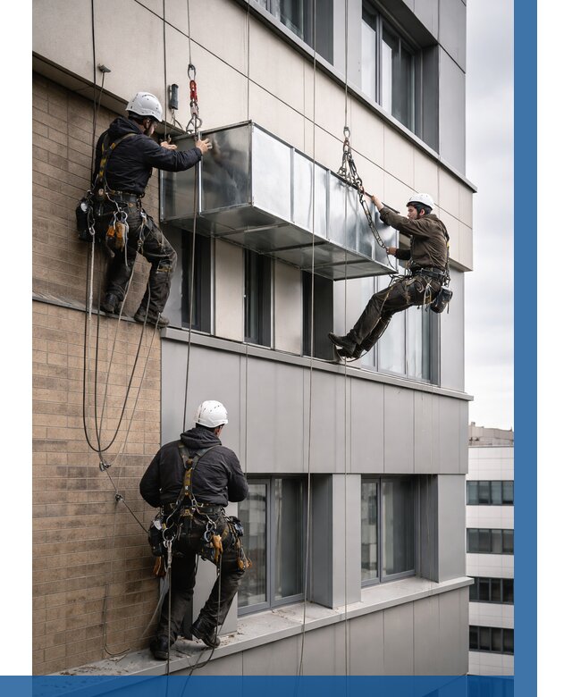 Монтаж воздуховодов на фасаде в Калуге от 1517 р. | ВЫСОТНИК-Клг