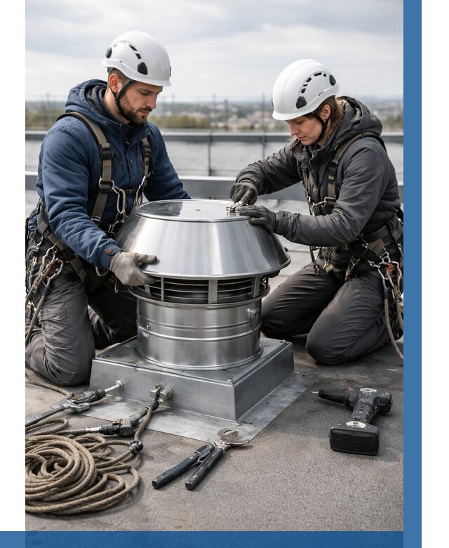 Установка дефлекторов на кровле в Калуге от 4551 р. | ВЫСОТНИК-Клг