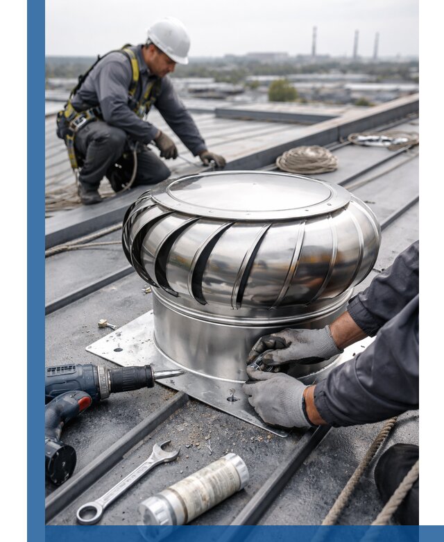 Установка дефлекторов на кровле в Калуге профессионально