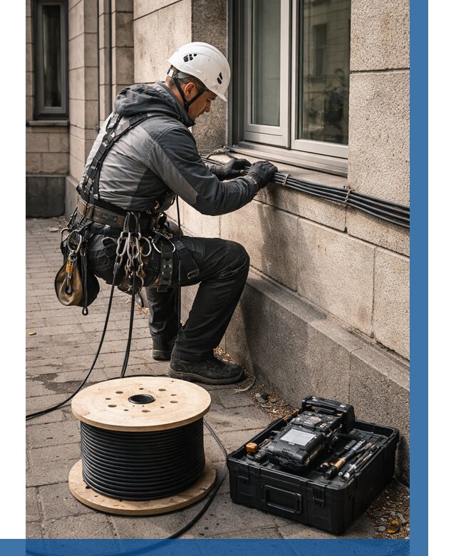 Прокладка оптоволоконного кабеля в Калуге от 809 р. | ВЫСОТНИК-Клг