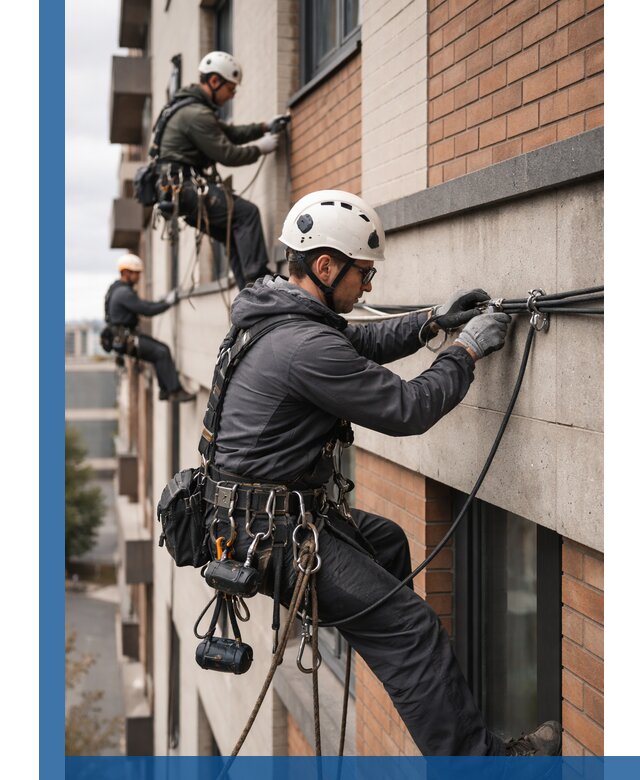 Крепление кабеля на фасаде монтаж и крепеж в Калуге