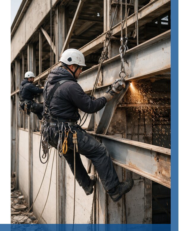 Демонтаж металлоконструкций на высоте в Калуге от 6574р. |ВЫСОТНИК-Клг