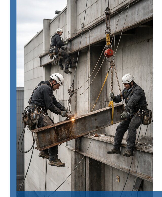 Демонтаж металлоконструкций на высоте в Калуге под ключ