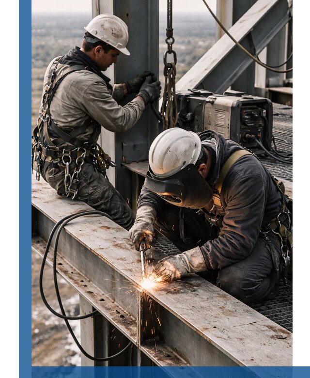 Высотные сварочные работы в Калуге для промышленных объектов