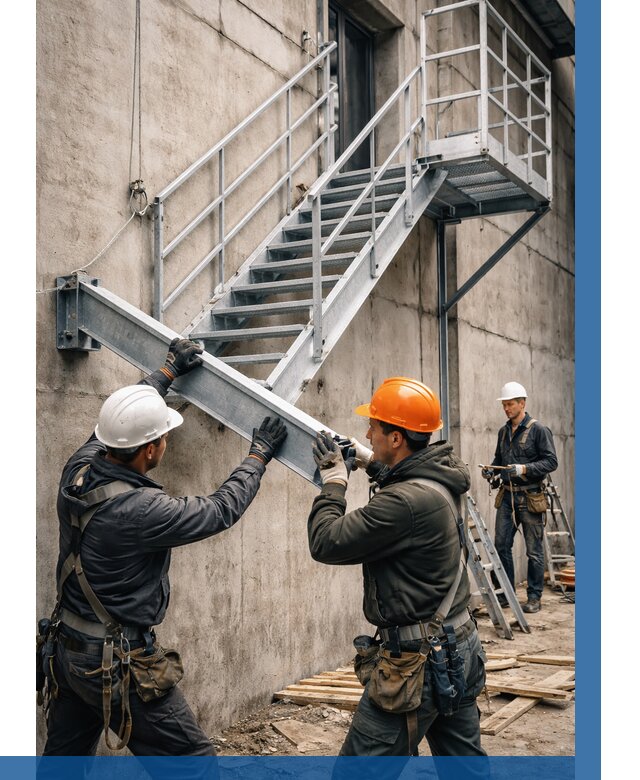 Монтаж металлических лестниц в Калуге от 15171 р. | ВЫСОТНИК-Клг