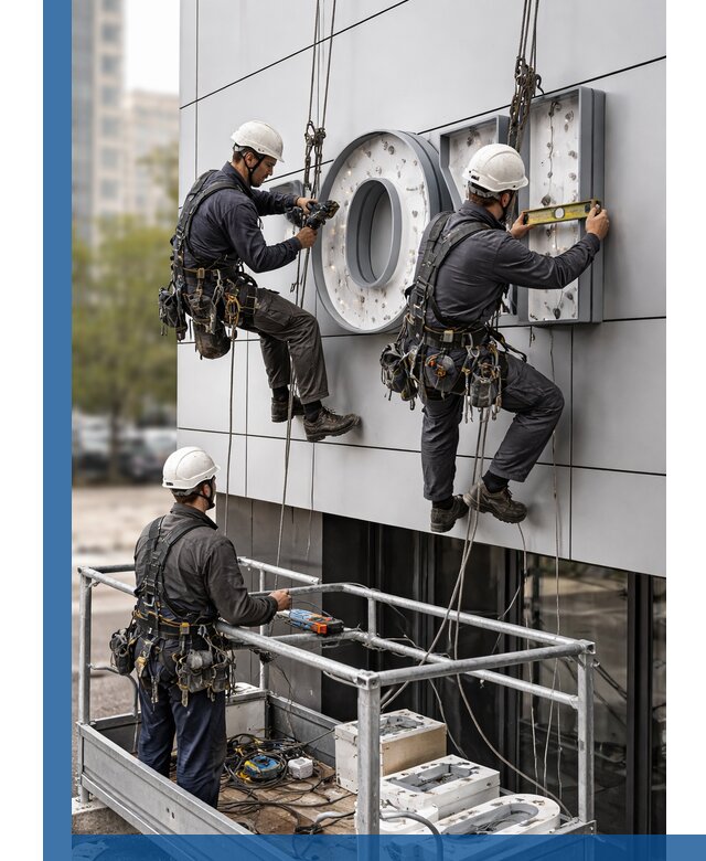 Профессиональный монтаж световых букв в Калуге под ключ