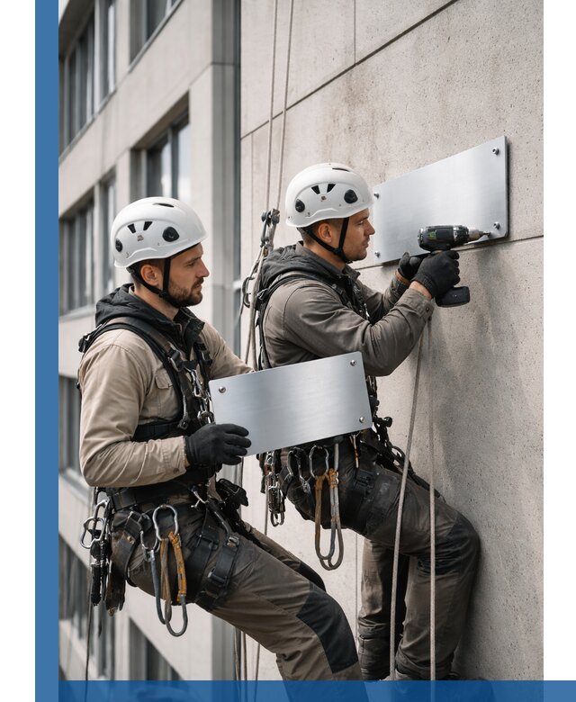 Монтаж табличек и указателей в Калуге для зданий и сооружений