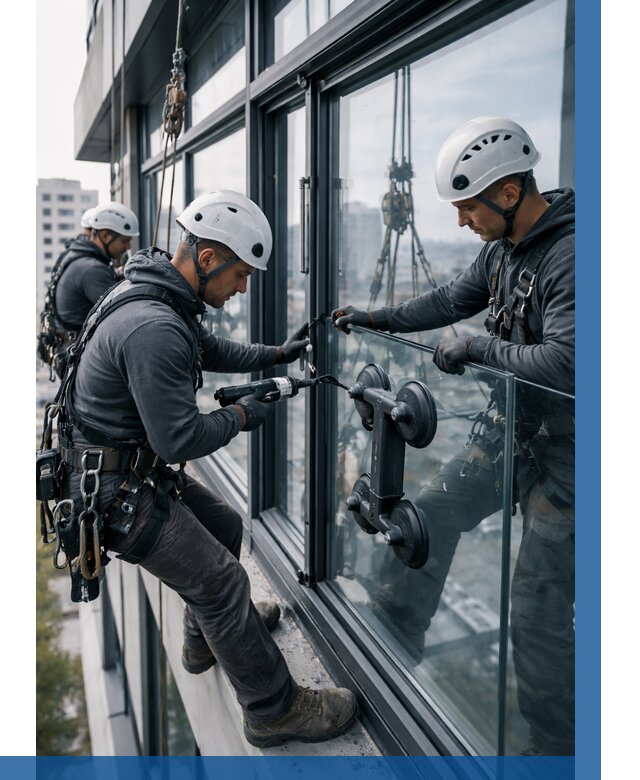 Витражное остекление зданий в Калуге от 3540 р. | ВЫСОТНИК-Клг