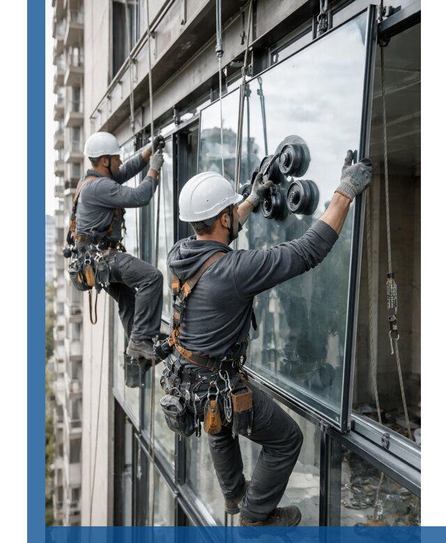 Витражное остекление фасадов и лоджий в Калуге под ключ