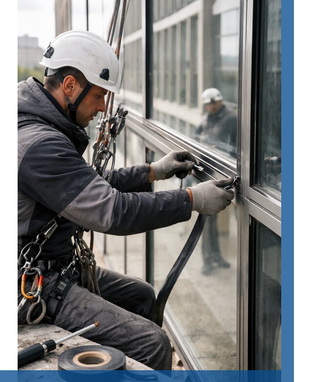 Ремонт витражных конструкций в Калуге от 3540 р. | ВЫСОТНИК-Клг