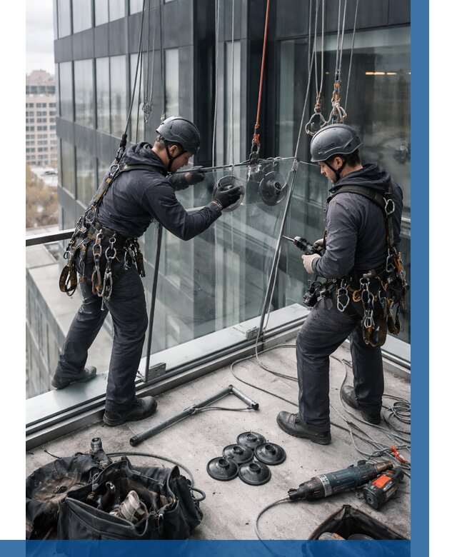 Монтаж стеклянных ограждений в Калуге от 2529 р. | ВЫСОТНИК-Клг